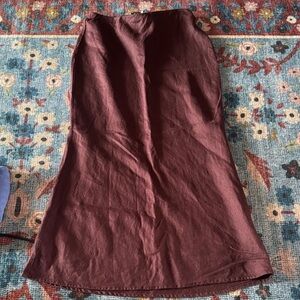 Anthropologie Rich Brown Pencil Skirt